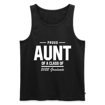 Proud Aunt of A Class of 2022 Graduate Gift Senior - Men's Premium Organic Tank Top - black - Front - Michal (187cm)