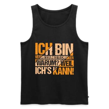 Vermessungstechniker Vermessung - Männer Premium Bio Tank Top - Schwarz - Vorne - AI Model Male 178 light (178cm)