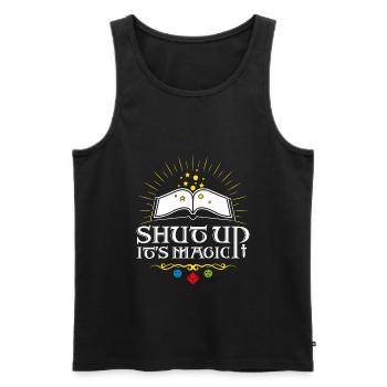 Shut up It's magic ! - Débardeur bio Premium Homme - noir - Devant - Michal (187cm)