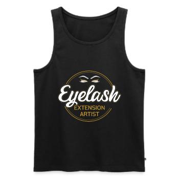 Eyelash Extension Artist - Men's Premium Organic Tank Top - black - Front - AI Model Male 178 light (178cm)