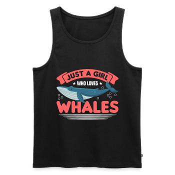 Whale Watching Whale Watching Orca Blue Whale - Men's Premium Organic Tank Top - black - Front - AI Model Male 178 light (178cm)