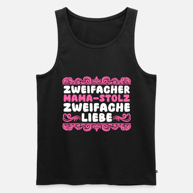 Mama Von 2 Kindern - Männer Premium Bio Tank Top - Schwarz