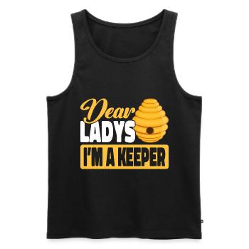 Beekeepers Bees Honey bees Beekeeping - Men's Premium Organic Tank Top - black - Front - AI Model Male 178 light (178cm)