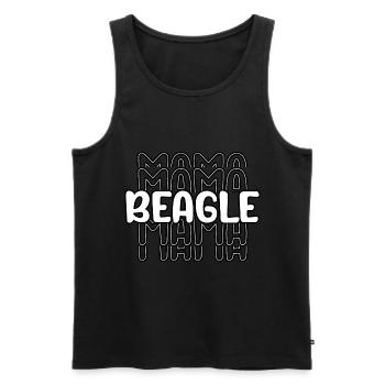 Beagle Mama - Männer Premium Bio Tank Top - Schwarz - Vorne - AI Model Male 178 light (178cm)