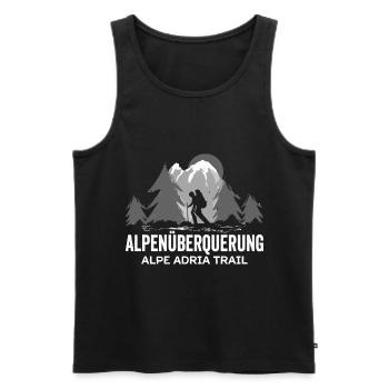 Alpenüberquerung Alpe Adria Trail Pilgerweg - Männer Premium Bio Tank Top - Schwarz - Vorne - AI Model Male 178 light (178cm)