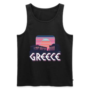 Greece Griechenland - Männer Premium Bio Tank Top - Schwarz - Vorne - Michal (187cm)