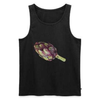 artichoke - Men's Premium Organic Tank Top - black - Front - AI Model Male 178 light (178cm)