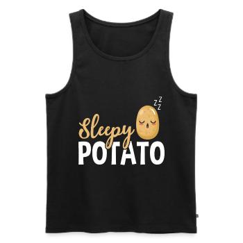 Sleepy Potato - Männer Premium Bio Tank Top - Schwarz - Vorne - AI Model Male 178 light (178cm)