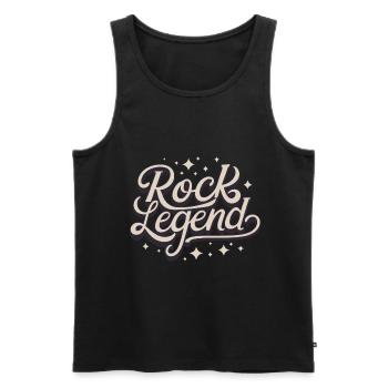 Rock Legend Rock And Roll Musikliebhaber - Männer Premium Bio Tank Top - Schwarz - Vorne - Michal (187cm)