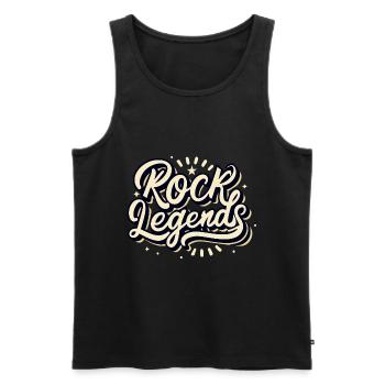 Rock Legends Rock And Roll Musikliebhaber - Männer Premium Bio Tank Top - Schwarz - Vorne - Michal (187cm)