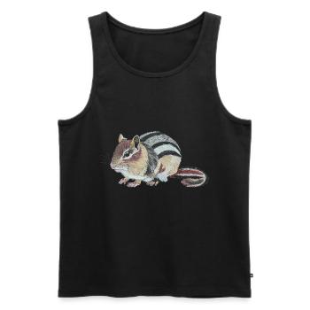 Chipmunk Chipmunk Cheek Squirrel Burunduk - Men's Premium Organic Tank Top - black - Front - AI Model Male 178 light (178cm)