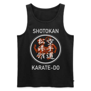 Shotokan Karate Do Shirt & Hoodie für d. Karateka - Männer Premium Bio Tank Top - Schwarz - Vorne - AI Model Male 178 light (178cm)
