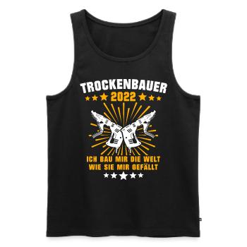 Trockenbauer Beruf Trockenbaumonteur Trockenbau - Männer Premium Bio Tank Top - Schwarz - Vorne - Michal (187cm)