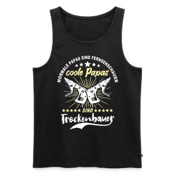Trockenbau Papa Trockenbauer Papas - Männer Premium Bio Tank Top - Schwarz - Vorne - Michal (187cm)