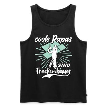 Trockenbau Papa Trockenbauer Papas - Männer Premium Bio Tank Top - Schwarz - Vorne - Michal (187cm)