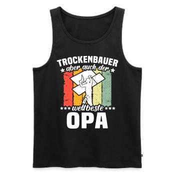 Trockenbau Opa Trockenbauer Opas - Männer Premium Bio Tank Top - Schwarz - Vorne - Michal (187cm)