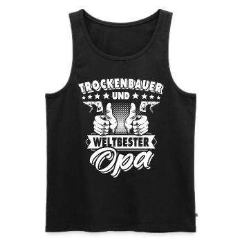 Trockenbau Opa Trockenbauer Opas - Männer Premium Bio Tank Top - Schwarz - Vorne - Michal (187cm)