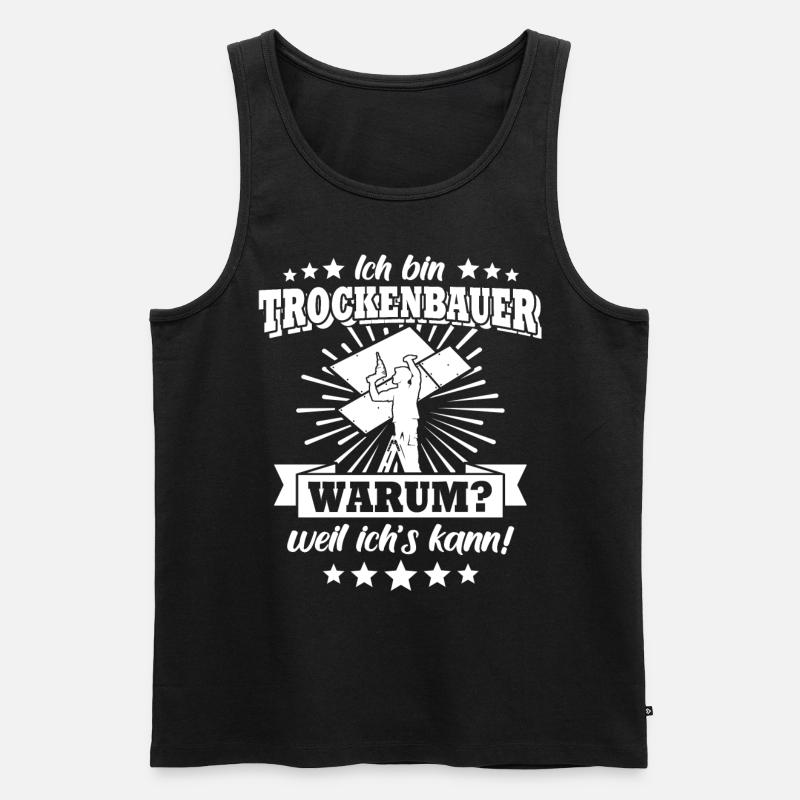 Trockenbaumonteur - Männer Premium Bio Tank Top - Schwarz