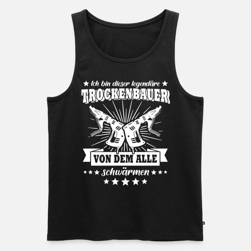Trockenbaumonteur - Männer Premium Bio Tank Top - Schwarz