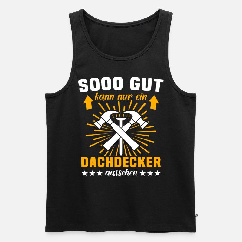 Dachdecker Dachspengler Dachklempner - Männer Premium Bio Tank Top - Schwarz