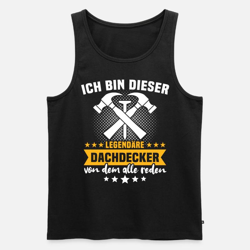 Dachdecker Dachspengler Legende Dachklempner - Männer Premium Bio Tank Top - Schwarz