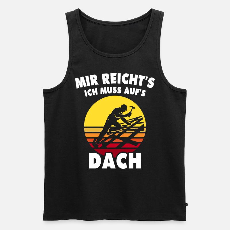 Dachdecker Dachdeckermeister Zimmerer - Männer Premium Bio Tank Top - Schwarz
