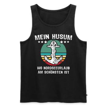 Husum Urlaub Husumer Nordsee - Männer Premium Bio Tank Top - Schwarz - Vorne - Michal (187cm)