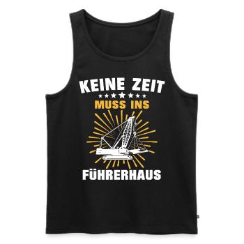 Kranführer Sprüche Kran Kranfahrer - Männer Premium Bio Tank Top - Schwarz - Vorne - Michal (187cm)