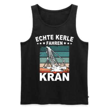 Kranführer Sprüche Kran Kranfahrer - Männer Premium Bio Tank Top - Schwarz - Vorne - Michal (187cm)