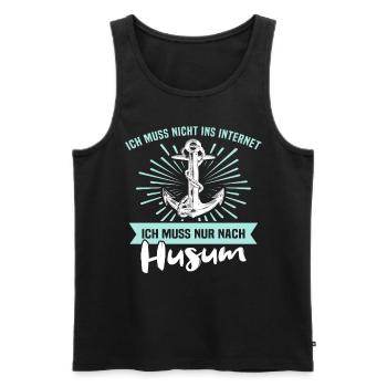 Husum Souvenir Husumer Nordsee - Männer Premium Bio Tank Top - Schwarz - Vorne - Michal (187cm)