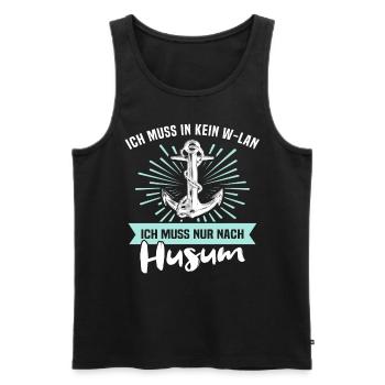 Husum Souvenir Husumer Nordsee - Männer Premium Bio Tank Top - Schwarz - Vorne - Michal (187cm)