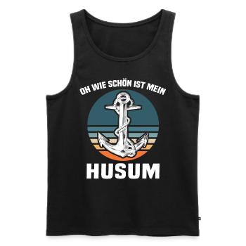 Husum Souvenir Husumer Nordsee - Männer Premium Bio Tank Top - Schwarz - Vorne - Michal (187cm)