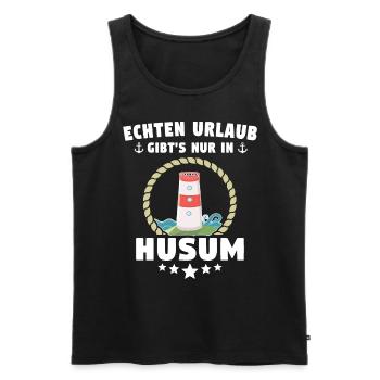 Husum Souvenir Husumer Nordsee - Männer Premium Bio Tank Top - Schwarz - Vorne - Michal (187cm)