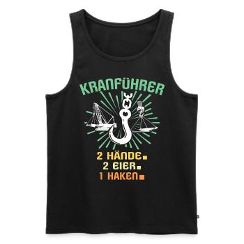 Kranführer Kran Kranfahrer - Männer Premium Bio Tank Top - Schwarz - Vorne - Michal (187cm)