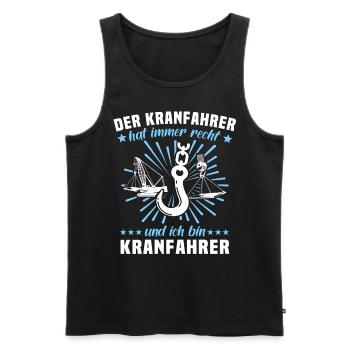 Kranführer Kran Kranfahrer - Männer Premium Bio Tank Top - Schwarz - Vorne - Michal (187cm)