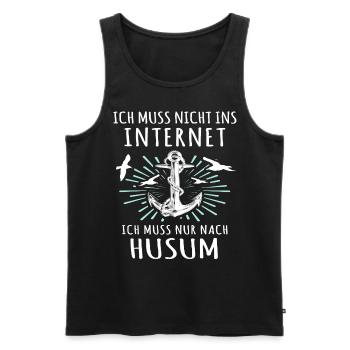 Husum Souvenir Husumer - Männer Premium Bio Tank Top - Schwarz - Vorne - Michal (187cm)