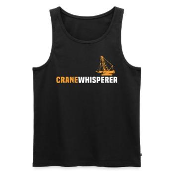 Grutier Grue Whisperer Grue Grue Grue - Débardeur bio Premium Homme - noir - Devant - AI Model Male 178 light (178cm)