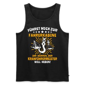 Kranführer Kran Sprüche Kranfahrer - Männer Premium Bio Tank Top - Schwarz - Vorne - Michal (187cm)