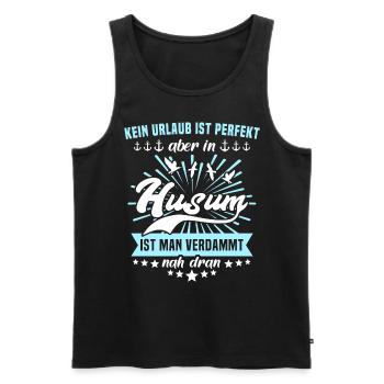 Husum Souvenir Husumer - Männer Premium Bio Tank Top - Schwarz - Vorne - Michal (187cm)