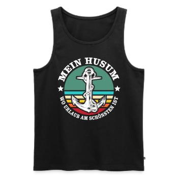 Husum Souvenir Husumer - Männer Premium Bio Tank Top - Schwarz - Vorne - Michal (187cm)