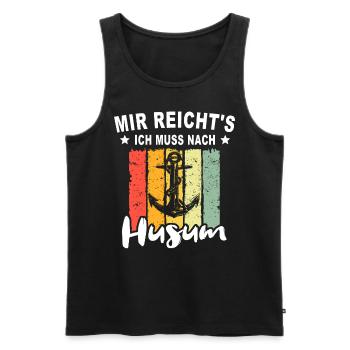 Husum Souvenir Husumer - Männer Premium Bio Tank Top - Schwarz - Vorne - Michal (187cm)
