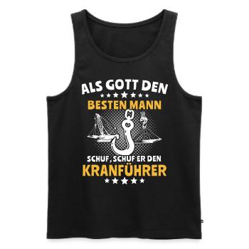 Kranführer Kranfahren Kranfahrer Kran - Männer Premium Bio Tank Top - Schwarz - Vorne - AI Model Male 178 light (178cm)