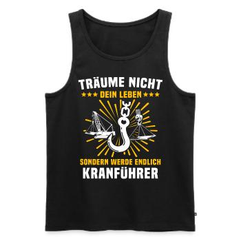 Kranführer Kran Bauarbeiter Kranfahrer - Männer Premium Bio Tank Top - Schwarz - Vorne - Michal (187cm)