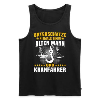 Kranführer Sprüche Kran Kranfahrer - Männer Premium Bio Tank Top - Schwarz - Vorne - Michal (187cm)