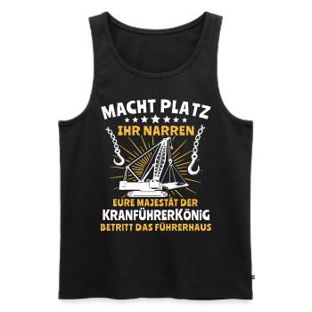 Kranführer Kran Kranfahrer Kranhaken - Männer Premium Bio Tank Top - Schwarz - Vorne - Michal (187cm)