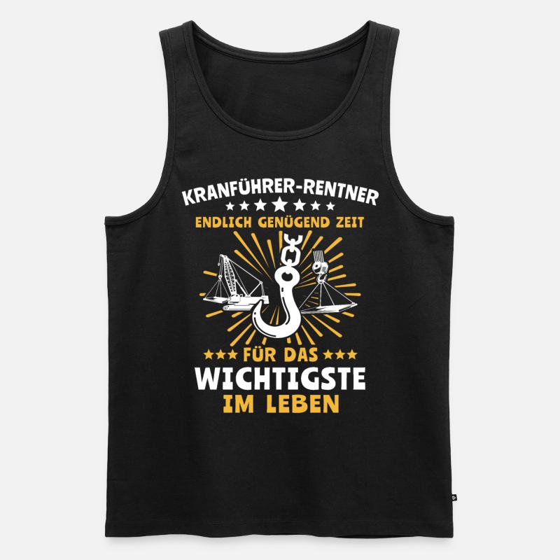 Kranführer Kran Kranfahrer - Männer Premium Bio Tank Top - Schwarz