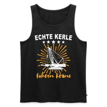 Kranführer Kranfahrer Kran - Männer Premium Bio Tank Top - Schwarz - Vorne - Michal (187cm)