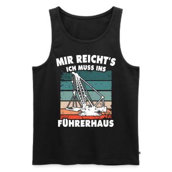 Kranführer Kranfahrer Kran - Männer Premium Bio Tank Top - Schwarz - Vorne - Michal (187cm)