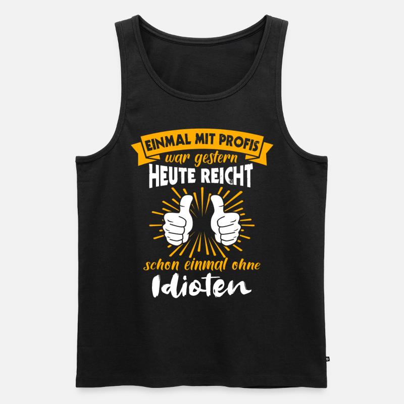 Profis Arbeiten Handwerker - Männer Premium Bio Tank Top - Schwarz