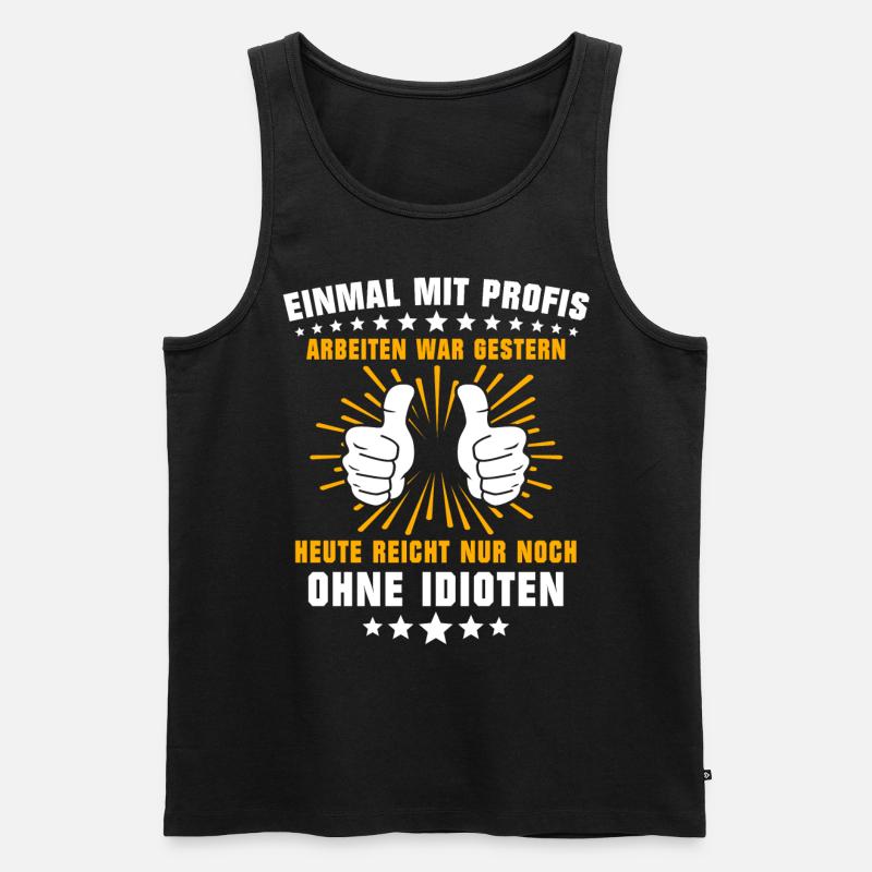 Profis Arbeiten Handwerker - Männer Premium Bio Tank Top - Schwarz